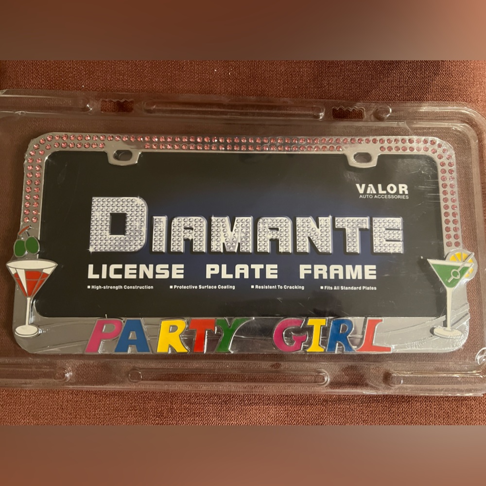 Car license plate frame party girl
